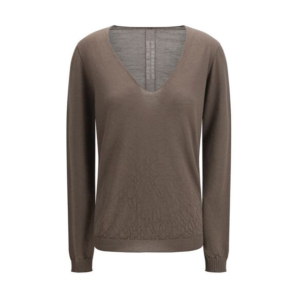 Rick Owens Women Temple Extreme Sweater With V-Neck